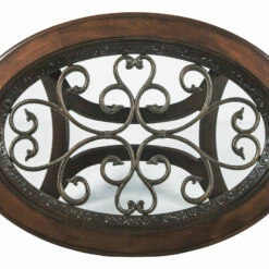 Ashley Furniture Norcastle - Dark Brown - Oval Cocktail Table
