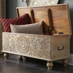 Ashley Furniture Fossil - Beige - Storage Bench