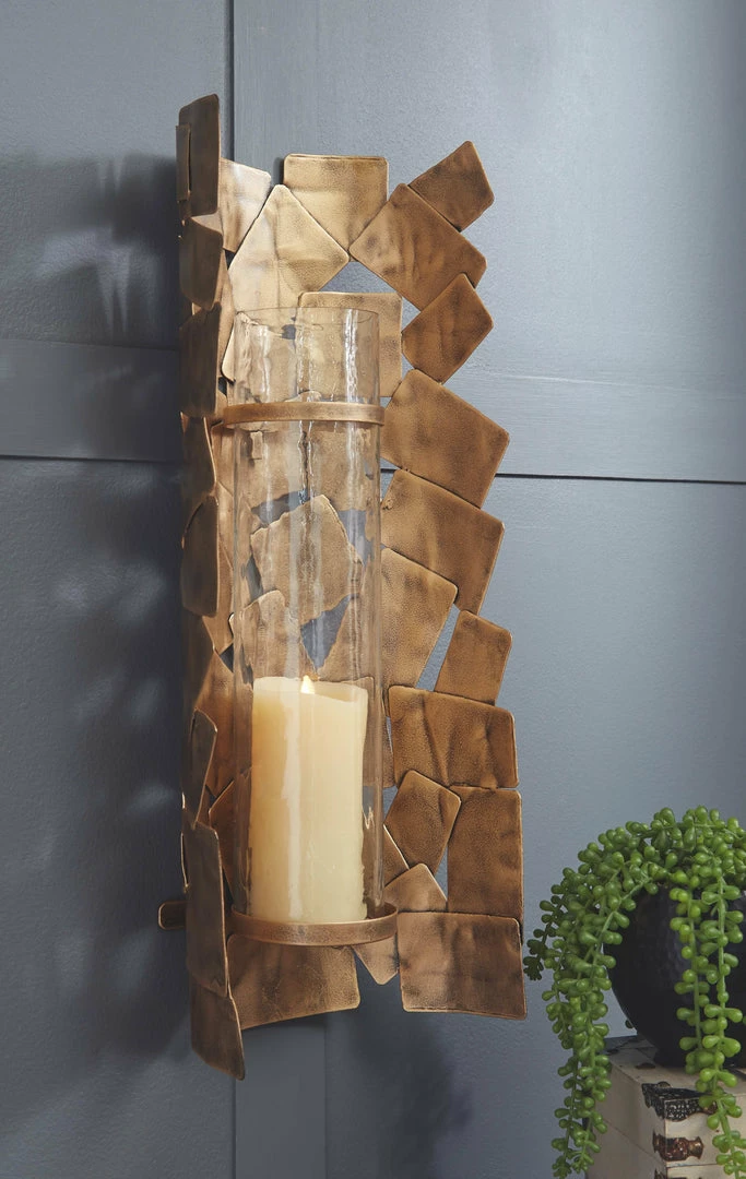 Budget ๐ Ashley Furniture Accessories Jailene - Antique Gold - Wall Sconce ๐ 4 Ashley Furniture Accessories Jailene - Antique Gold - Wall Sconce