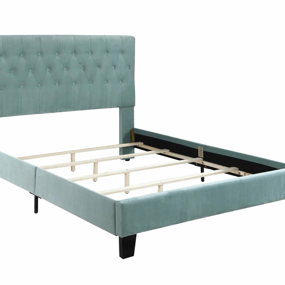 Outlet ๐ Emerald Home Upholstered King Bed Blue ๐ 4 Emerald Home Upholstered King Bed Blue