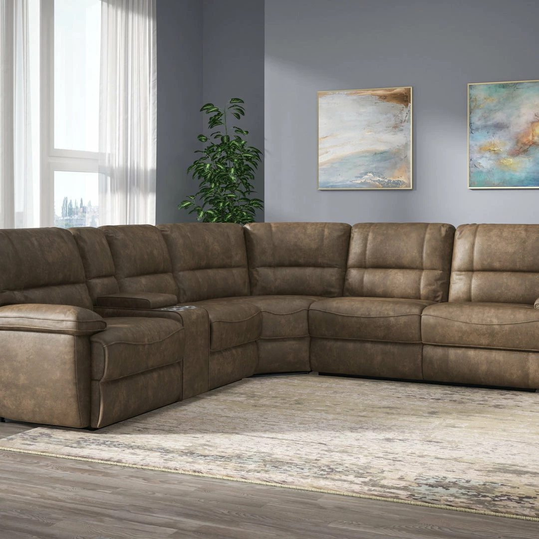 Promo 🧨 Emerald Home Aurora Full Sleeper And Power Sectional Brown 🥰 7 Emerald Home Aurora Full Sleeper And Power Sectional Brown