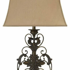 Ashley Furniture Accessories Sallee - Gold Finish - Poly Table Lamp (1/cn)