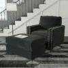 Signature Design By Ashley® Chair & Ottoman Sets Gleston - Onyx - 2 Pc. - Chair, Ottoman