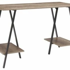 Ashley Furniture Bertmond - Black / Gray - Home Office Desk