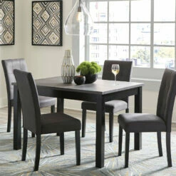 Ashley Furniture Garvine - Black / Gray - Rect Drm Table Set (5/cn)