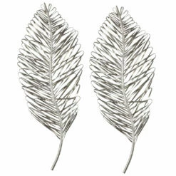 Uttermost Leaflets Silver Wall Art S/2