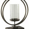 Ashley Furniture Jalal - Antique Gold Finish - Candle Holder