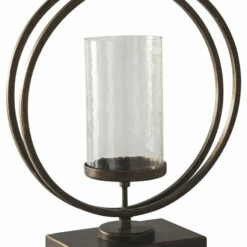 Ashley Furniture Jalal - Antique Gold Finish - Candle Holder