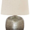 Ashley Furniture Magalie - Antique Silver Finish - Metal Table Lamp (1/cn)