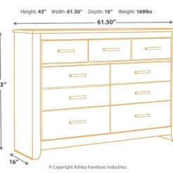 Brand new 🔔 Ashley Furniture 👗 Dressers Brinxton - Charcoal - 👗 Dresser, Mirror 💯 17 Ashley Furniture Dressers Brinxton - Charcoal - Dresser, Mirror