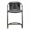 Moe's Home Collection Stools Freeman Counter Stool Onyx Black Leather -m2