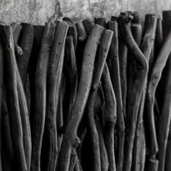 Uttermost Gathered Teak Black Wood Wall Decor