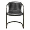 Moe's Home Collection Freeman Dining Chair Onyx Black Leather -m2 Chairs