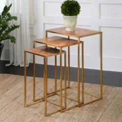 Uttermost Copres Oxidized Nesting Tables Set/3