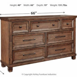 Promo 🥰 Ashley Furniture Royard - Warm Ultimate Best In Class 👗 Dresser, Mirror 🥰 17 Ashley Furniture Royard - Warm Ultimate Best In Class Dresser, Mirror