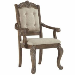 Ashley Furniture Charmond - Brown - Dining Uph Arm Chair (2/cn)