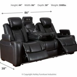 Signature Design By Ashley® Party PWR REC Sofa With ADJ Headrest