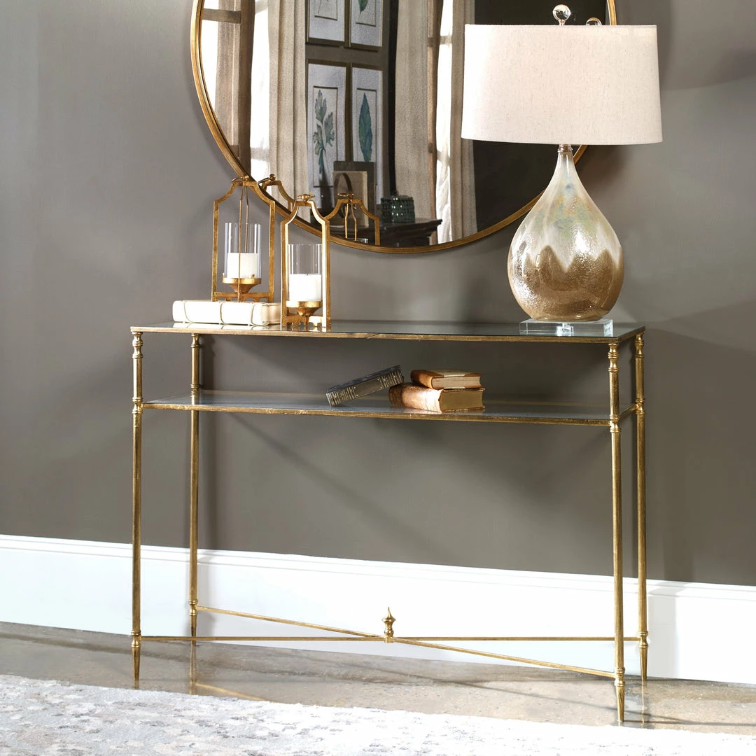 Flash Sale ๐ Uttermost Henzler Mirrored Glass Console Table Tables ๐ 6 Uttermost Henzler Mirrored Glass Console Table Tables
