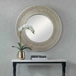 Uttermost Sailor's Knot White Small Round Mirror Accessories