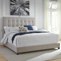 Ashley Furniture Dolante - Button Tufted - Upholstered Bed Beds
