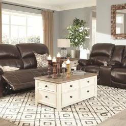 Ashley Furniture Reclining Furniture Hallstrung - PWR REC Loveseat/CON/ADJ HDRST