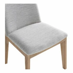 Moe's Home Collection Chairs Deco Oak Dining Chair Light Grey-m2