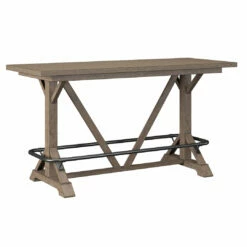 Emerald Home Benton Bar Height Trestle Table Brown / Dark Tables