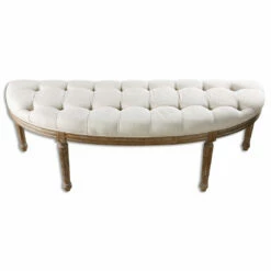 Benches Uttermost Leggett Tufted White Bench