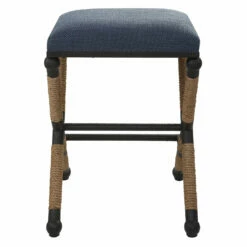 Cheap 🎁 Stools Uttermost Firth Rustic Navy Counter Stool ⭐ 11 Stools Uttermost Firth Rustic Navy Counter Stool