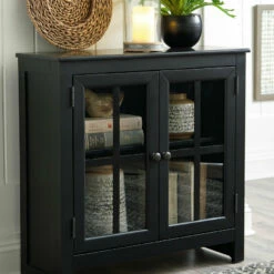 Ashley Furniture Cabinets Nalinwood - Black - Accent Cabinet