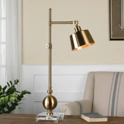 Accessories Uttermost Laton Brushed Brass Task Lamp