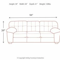 Ashley Furniture Accrington - Tufted Box - Stationary Sofas