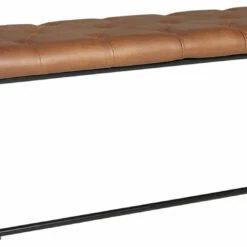 Ashley Furniture Donford - Brown/black - Upholstered Accent Bench