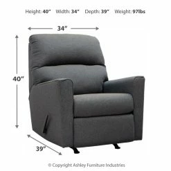 Best reviews of ๐ Ashley Furniture Kiessel - Steel - Rocker Recliner ๐ 13 Ashley Furniture Kiessel - Steel - Rocker Recliner