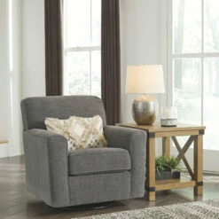 Ashley Furniture Alcona - Charcoal - Swivel Glider Accent Chair Chairs