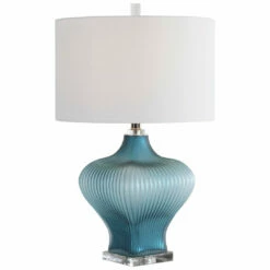 Uttermost Marjorie Frosted Turquoise Table Lamp