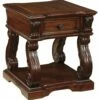 Ashley Furniture Alymere - Rustic Brown - Square End Table Tables