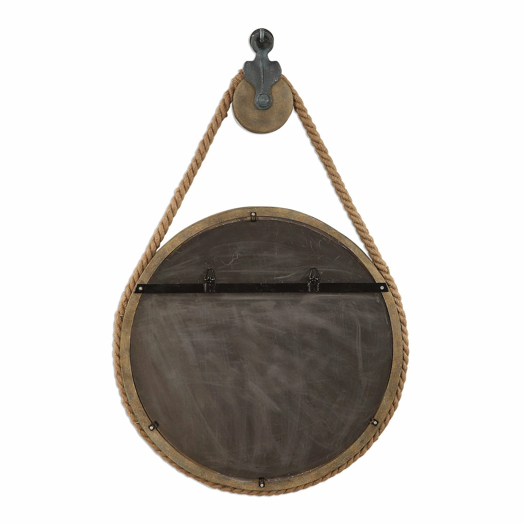 Discount ๐ Accessories Uttermost Melton Round Pulley Mirror ๐ 7 Accessories Uttermost Melton Round Pulley Mirror