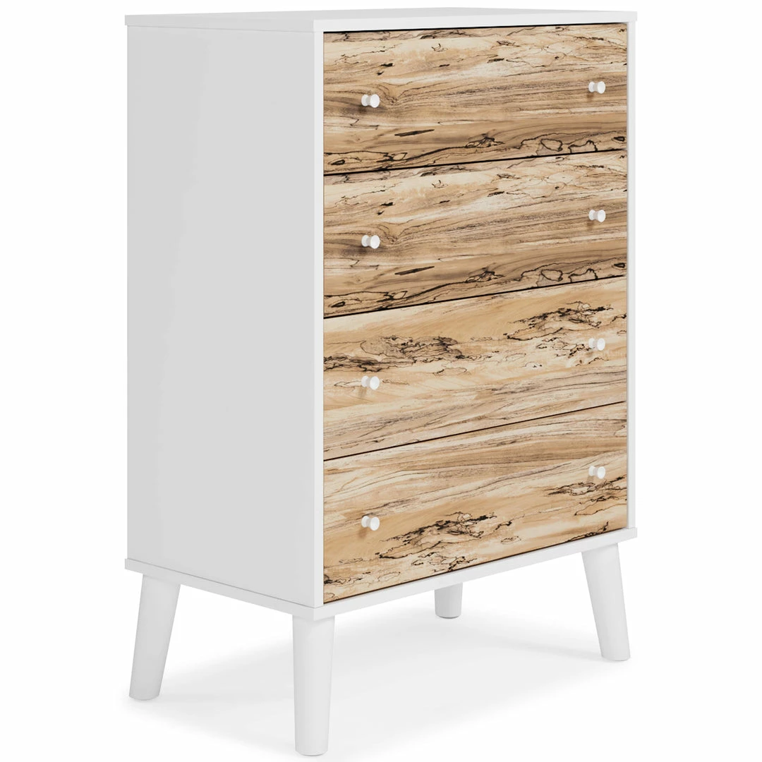 Hot Sale ❤️ Ashley Furniture Piperton - Brown / White - Four Drawer Chest 🎉 3 Ashley Furniture Piperton - Brown / White - Four Drawer Chest