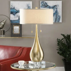Uttermost Lagrima Brushed Brass Lamp Accessories