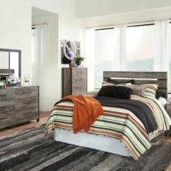 Signature Design By Ashley® Cazenfeld - Black/Gray - Panel Headboard Beds