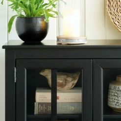 Ashley Furniture Cabinets Nalinwood - Black - Accent Cabinet