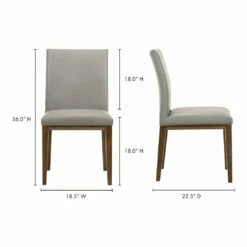 Best Sale ✔️ Moe's Home Collection Chairs Frankie Dining Chair Grey-m2 👍 10 Moe's Home Collection Chairs Frankie Dining Chair Grey-m2
