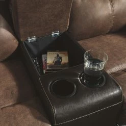 Ashley Furniture Follett - Coffee - Dbl Rec Loveseat W/console