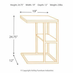 Ashley Furniture Forestmin - Natural/black - Accent Table