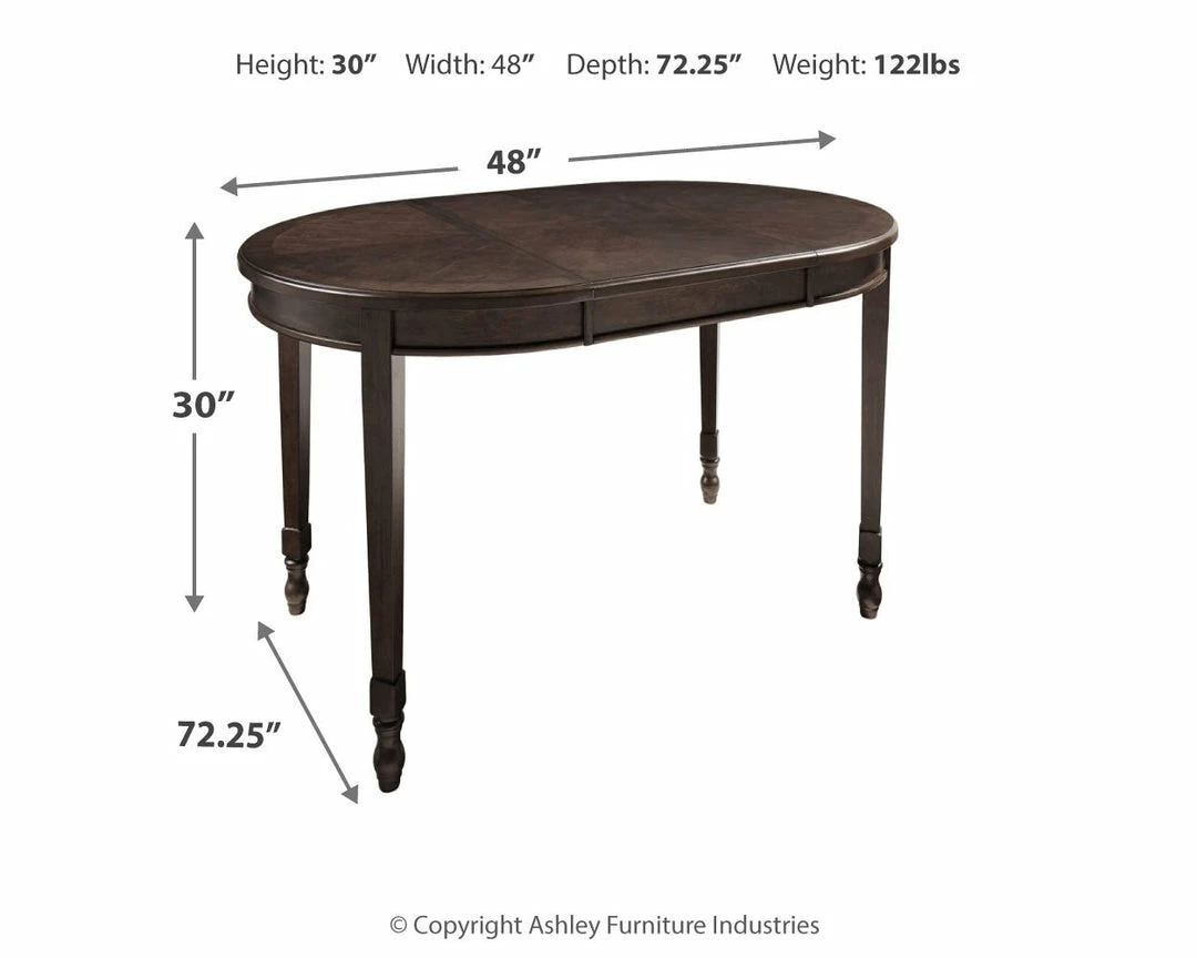 Wholesale 💯 Ashley Furniture Adinton - Reddish Brown - Oval Dining Room Ext Table Tables 🔥 10 Ashley Furniture Adinton - Reddish Brown - Oval Dining Room Ext Table Tables