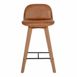 Moe's Home Collection Stools Napoli Leather Counter Stool Tan