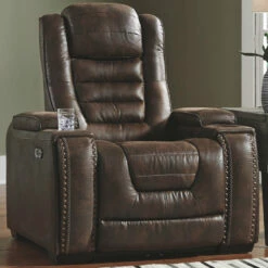 Signature Design By Ashley® Game - Bark - Pwr Recliner/adj Headrest
