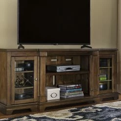 Flash Sale ✔️ Ashley Furniture Flynnter - Medium Brown - Xl Tv Stand W/fireplace Option TV Stands 🧨 9 Ashley Furniture Flynnter - Medium Brown - Xl Tv Stand W/fireplace Option TV Stands