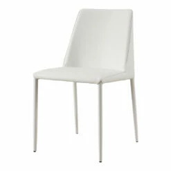Moe's Home Collection Chairs Nora Pu Dining Chair White-m2